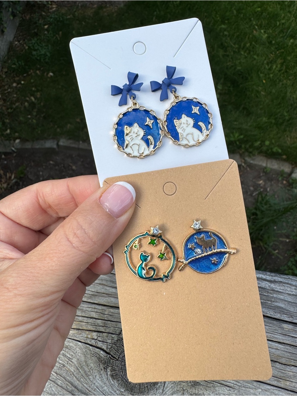 Cat and Moon Whimsy Bundle - Earrings Charms/Pendants Avon Unbranded Girl/Adult